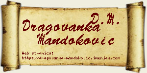 Dragovanka Mandoković vizit kartica